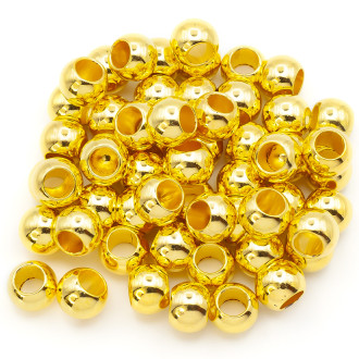 Бусины с большим отверстием 12 мм Ø 6,5 мм +-20 г (33 шт.) Золотистый