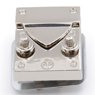 Замок для сумки защелка с двумя кнопками 36х30х7 мм 1 шт. Платина