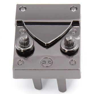 Замок для сумки защелка с двумя кнопками 36х30х7 мм 1 шт. Черный Никель