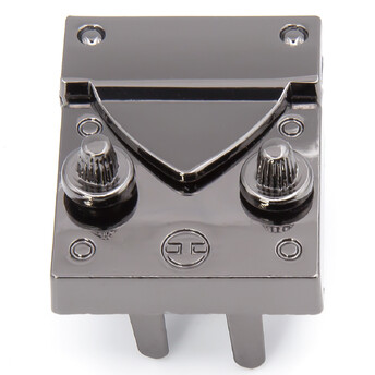 Замок для сумки защелка с двумя кнопками 36х30х7 мм 1 шт. Черный Никель