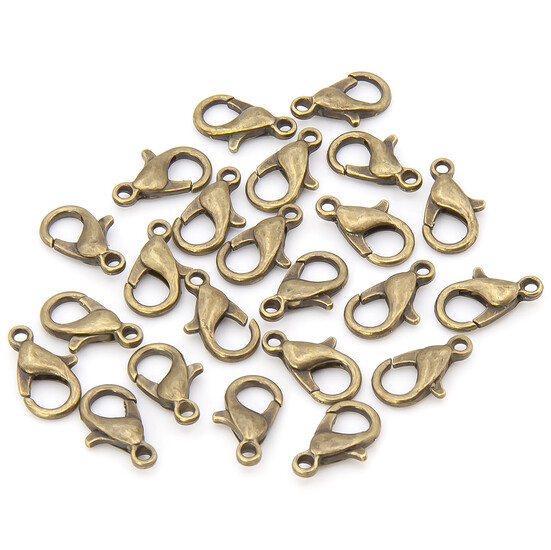 Карабин в упаковке +-50 шт. 12 мм Бронза