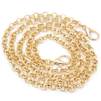 Цепочка с карабинами ручка для сумки 6 мм длина 100 см 1 шт. Золотистый