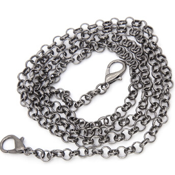 Цепочка с карабинами ручка для сумки 6 мм длина 100 см 1 шт. Черный Никель