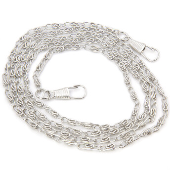 Цепочка с карабинами ручка для сумки 3х14 мм длина 120 см 1 шт. Платина