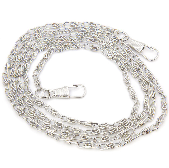 Цепочка с карабинами ручка для сумки 3х14 мм длина 120 см 1 шт. Платина