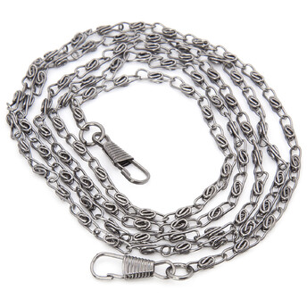 Цепочка с карабинами ручка для сумки 3х14 мм длина 120 см 1 шт. Черный Никель