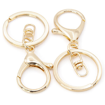 Карабин с кольцом основа для брелка 1шт карабин 20 мм кольцо 30 мм длина 67 ммцвет Золото