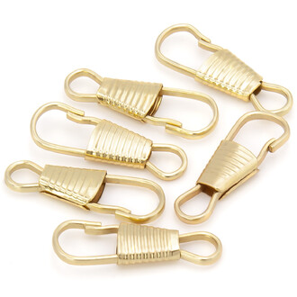 Карабин Восьмерка закрытый 25х9х3 мм 20 шт. Золото