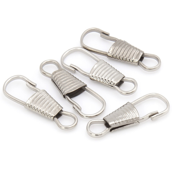 Карабин Восьмерка закрытый 25х9х3 мм 20 шт. Платина