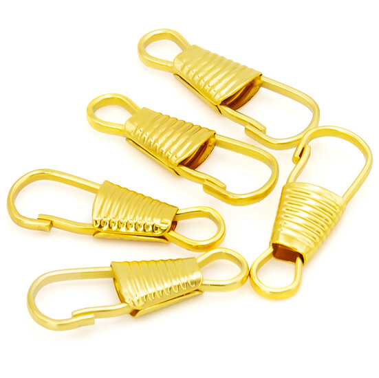 Карабін Вісімка закритий 25х9х3 мм 20 шт. Яскраве золото