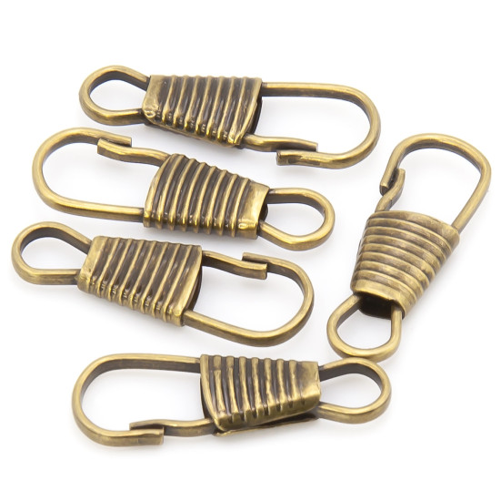 Карабин Восьмерка закрытый 25х9х3 мм 20 шт. Бронза