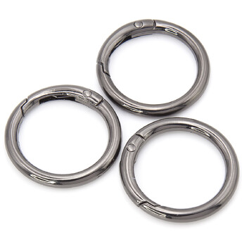 Карабин Кольцо 35х4,5 мм Ø 25 мм 1 шт. Черный Никель