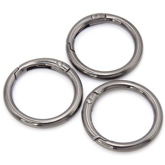 Карабин Кольцо 35х4,5 мм Ø 25 мм 1 шт. Черный Никель