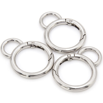 Карабин Кольцо с ушком 45х4 мм Ø 25 мм 1 шт. Платина