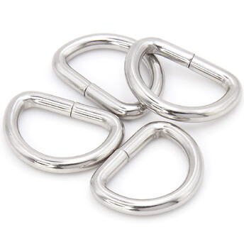 Полукольцо не сварное 20х27х3,7 мм Ø 20х13 мм 10 шт. Платина