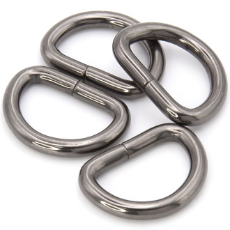 Полукольцо не сварное 17х23х3,5 мм Ø 16х10 мм 10 шт. Черный Никель