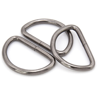 Полукольцо не сварное 27х39х3,7 мм Ø 32х19 мм 10 шт. Черный Никель