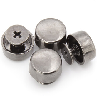 Ніжки для сумки циліндр з гвинтом 10х4,8 мм 4 шт. Чорний Нікель