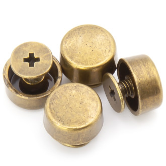 Ножки для сумки цилиндр с винтом 10х4,8 мм 4 шт. Бронза