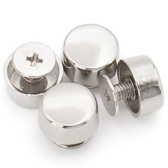 Ножки для сумки цилиндр с винтом 10х4,8 мм 4 шт. Платина