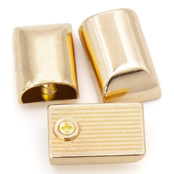 Наконечник для молнии с винтом 10х16 мм Ø 9х4,5 мм 10 шт. Золото