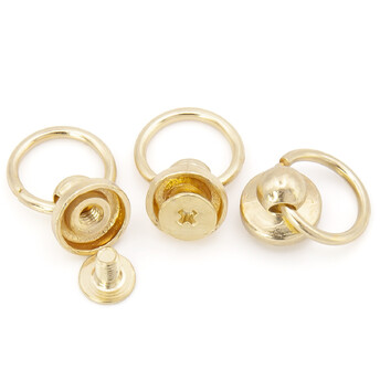 Винт с кольцом 8 мм кольцо 13 мм 10 шт. Золото