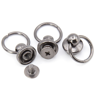 Винт с кольцом 8 мм кольцо 13 мм 10 шт. Черный Никель