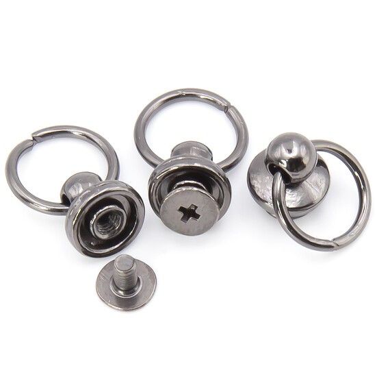 Винт с кольцом 8 мм кольцо 13 мм 10 шт. Черный Никель