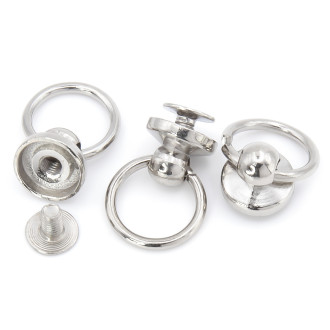 Винт с кольцом 8 мм кольцо 13 мм 10 шт. Платина