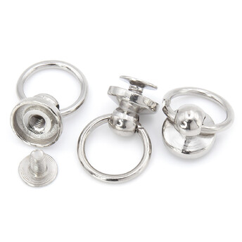 Винт с кольцом 8 мм кольцо 13 мм 10 шт. Платина