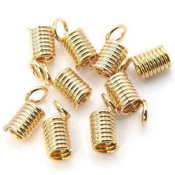 Закінчення для шнурів Спіраль Helix 4.2х10 мм Ø 2.7 мм ±60 шт. Золото