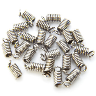 Окончание для шнуров Спираль Helix 3х7 мм Ø 1.5 мм ±100 шт. Платина