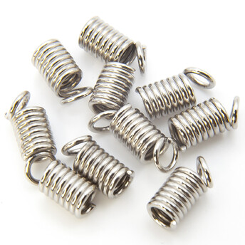 Закінчення для шнурів Спіраль Helix 4.2х10 мм Ø 2.7 мм ±60 шт. Платина