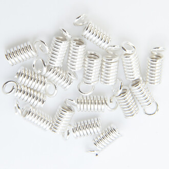 Окончание для шнуров Спираль Helix 4.2х10 мм Ø 2.7 мм ±60 шт. Серебро