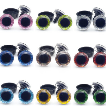 Набор Блестящих глаз д.12мм + носики, упаковка Zip Lock, всего 152шт.