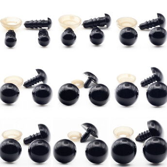 Набор Черных глаз 5-20 мм упаковка Zip Lock всего 216 шт.