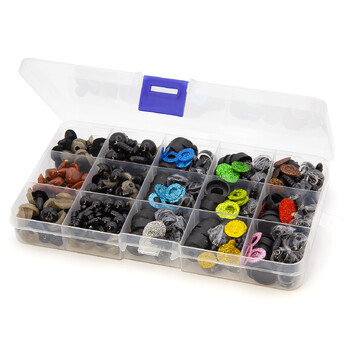 Набор Блестящих глаз д.12мм + носики, размер 17,3х10х2,2см, всего 152шт.