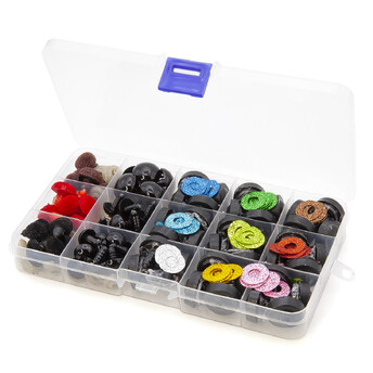 Набор Блестящих глаз д.16мм + носики бархатые, размер 17,3х10х2,2см, всего 80шт.