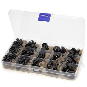 Набор Черных глаз 5-20 мм 17,3х10х2,2 см всего 216 шт.