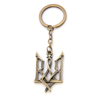 Брелок Герб Тризуб 38х25 мм 1 шт. Бронза
