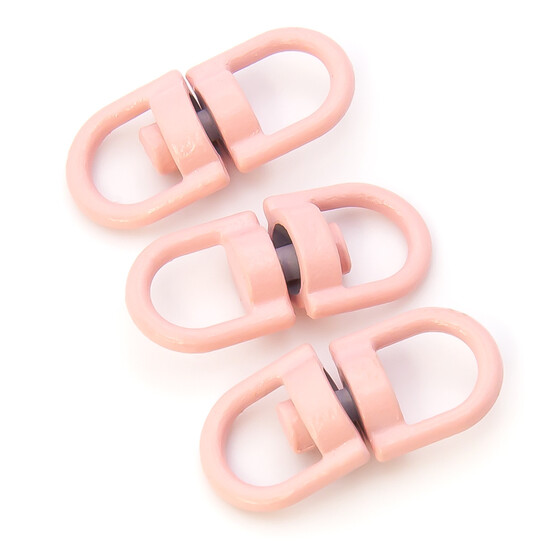 Вертлюг петля/петля 10 шт. 20х9 мм Розовый светлый