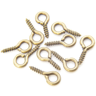 Штифт винтовой для бижутерии 5х10 мм +-50 шт. Бронзовый