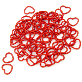 Сердечко соединительное +-20 шт. 14х12х1,2 мм Красный