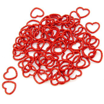 Сердечко соединительное +-20 шт. 14х12х1,2 мм Красный