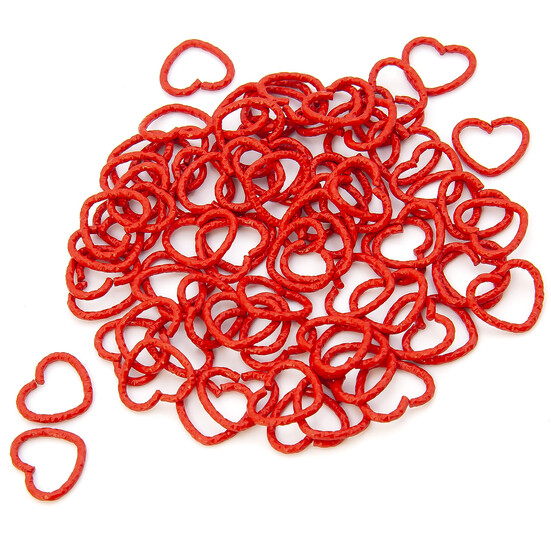 Сердечко соединительное +-20 шт. 14х12х1,2 мм Красный