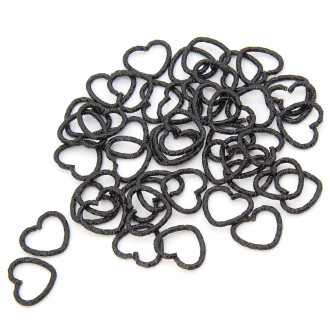 Сердечко соединительное +-20 шт. 14х12х1,2 мм Черный
