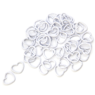 Сердечко соединительное +-20 шт. 14х12х1,2 мм Белый