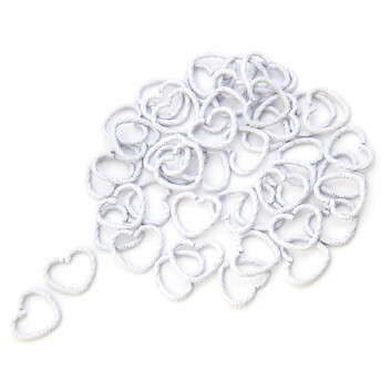 Сердечко соединительное +-20 шт. 14х12х1,2 мм Белый
