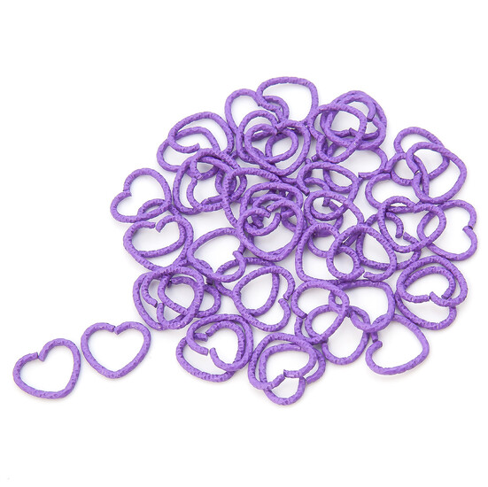 Сердечко соединительное +-20 шт. 14х12х1,2 мм Фиолетовый