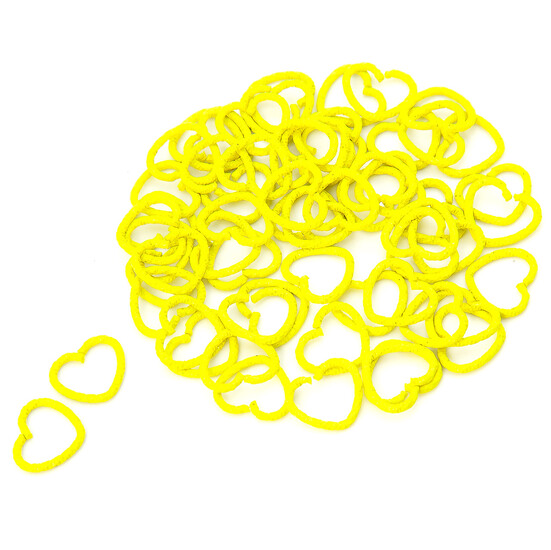 Сердечко соединительное +-20 шт. 14х12х1,2 мм Желтый